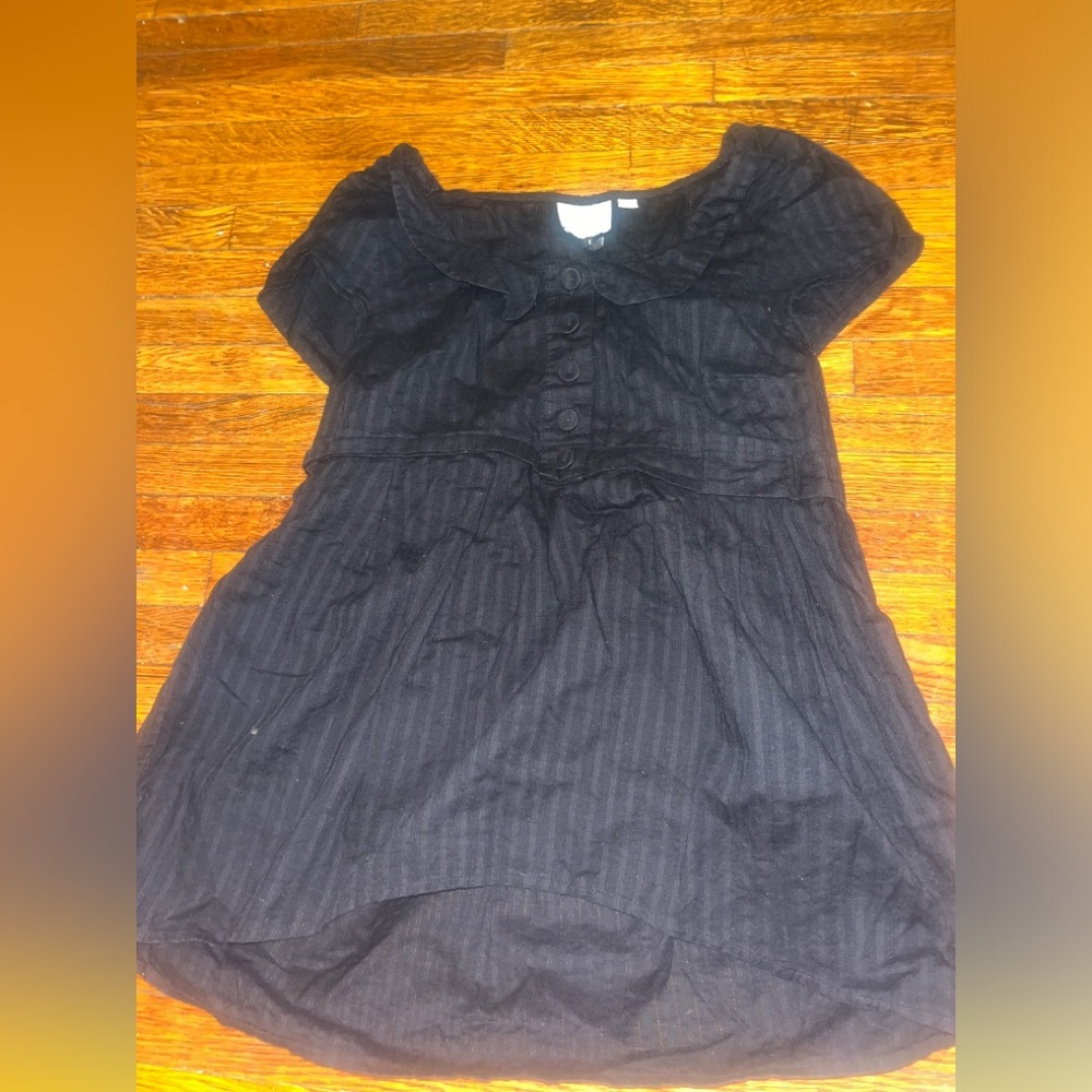 Black cotton babydoll shirt